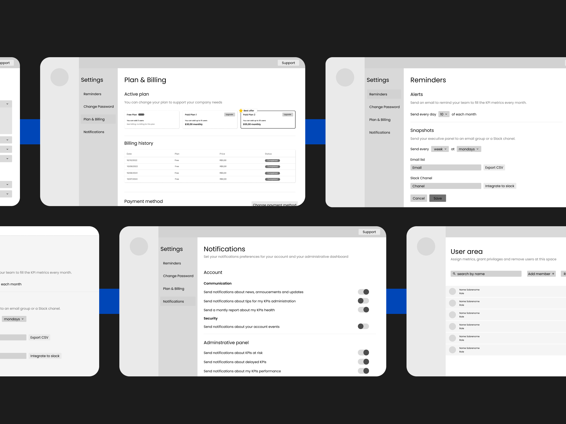 Keepeye wireframes and early exploration